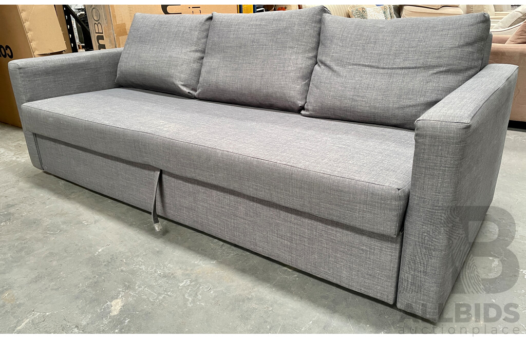 IKEA FRIHETEN 3-Seat Sofa-Bed Skiftebo Dark Grey