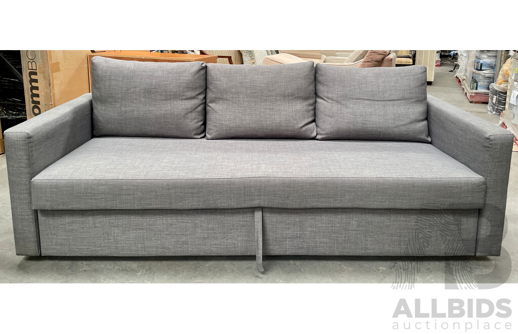 IKEA FRIHETEN 3-Seat Sofa-Bed Skiftebo Dark Grey