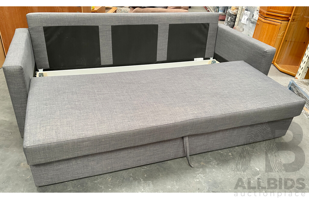IKEA FRIHETEN 3-Seat Sofa-Bed Skiftebo Dark Grey