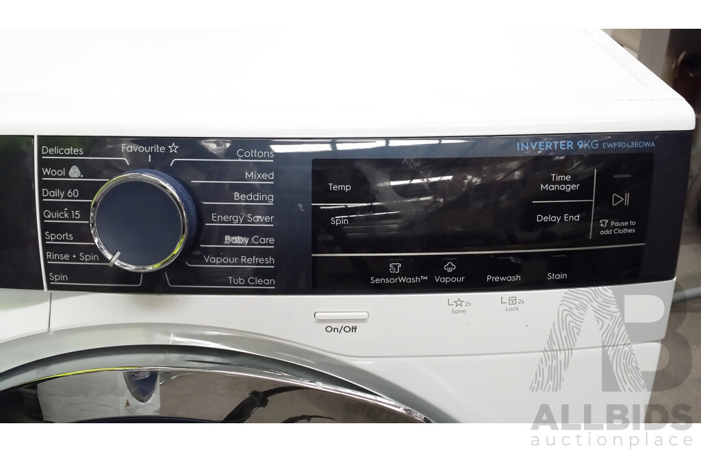Electrolux 9kg Heavy Duty Front Load Washing Machine With Sensor Wash