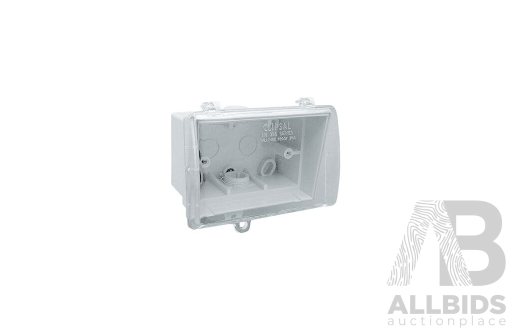 Clipsal 255 Weatherproof Box With Lockable Clear Lid - Lot of 40 - New - RRP $1200.00