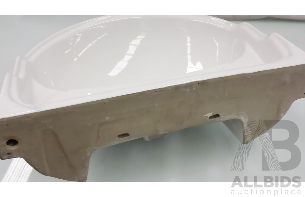 Caroma Vitreous China Vintage Style Hand Basin With Stand - New