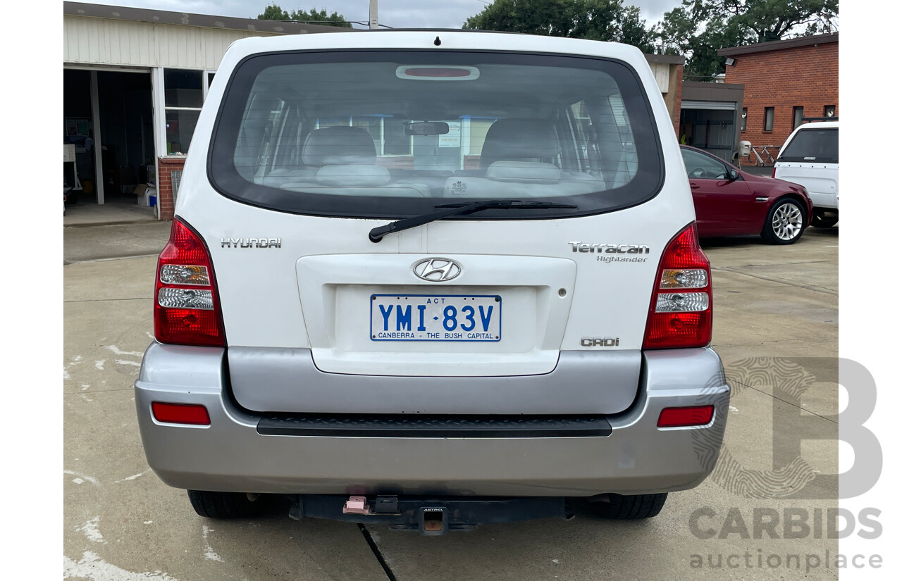 5/2006 Hyundai Terracan Highlander CRDi  4d Wagon White 2.9L