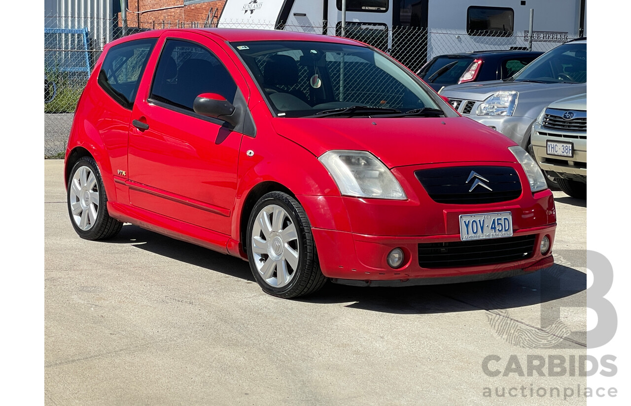 8/2007 Citroen C2 VTR MY06 3d Hatchback Red 1.6L
