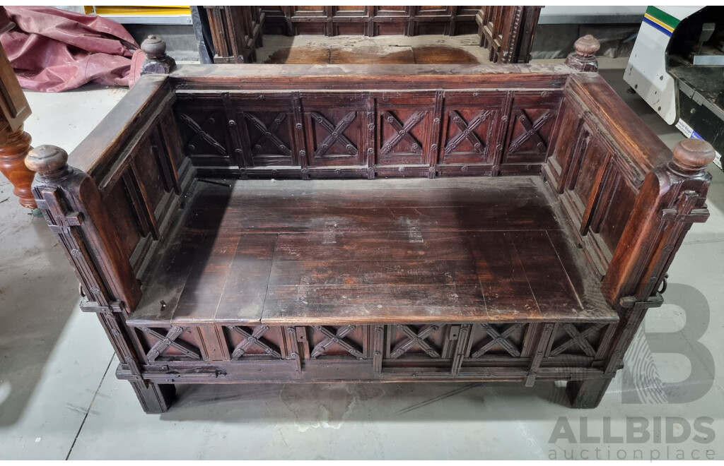 Medieval Style Pub Bench Seat - Timber