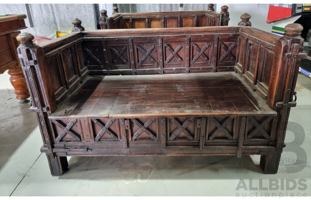 Medieval Style Pub Bench Seat - Timber