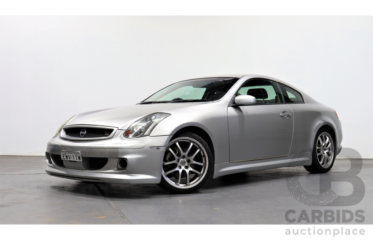 2/2005 Nissan Skyline V35 350 GT 2d Coupe Silver 3.5L V6