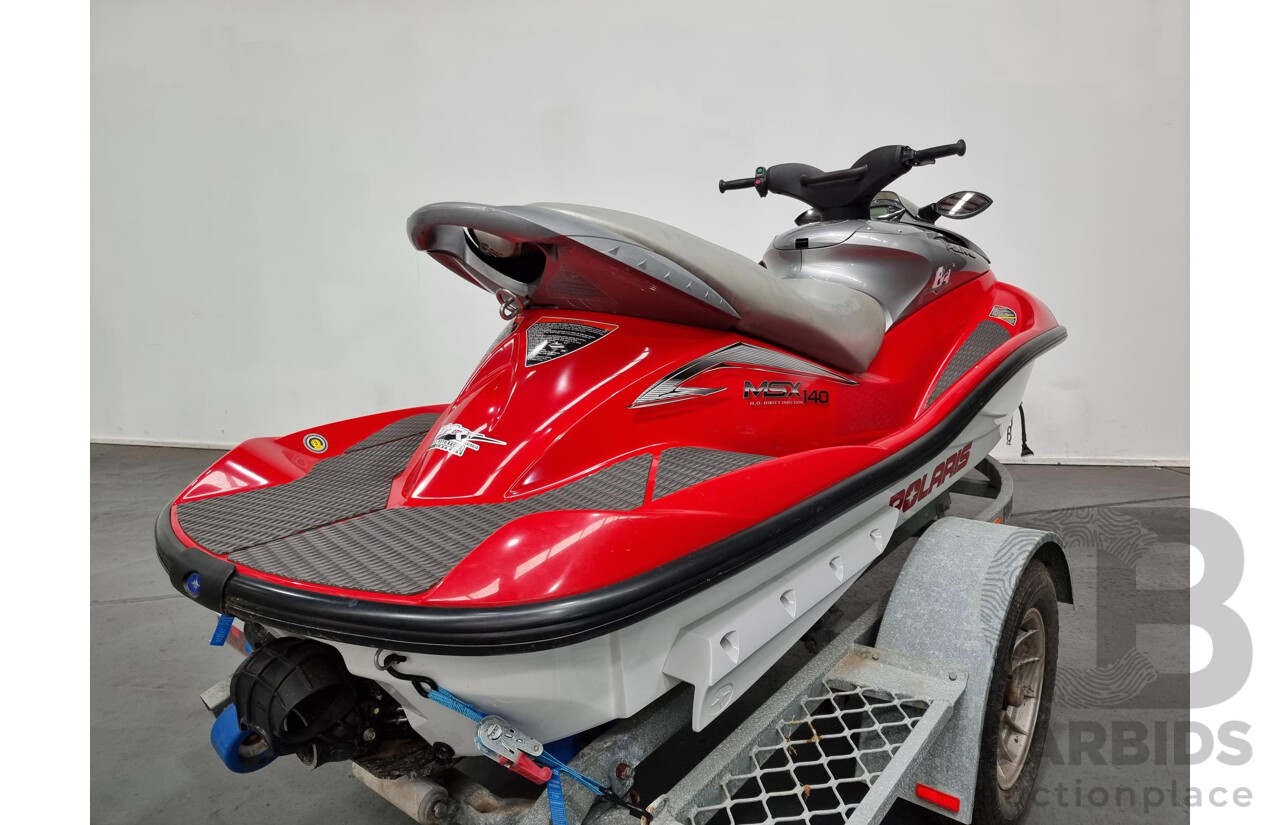 2004 Polaris MSX140 Jetski and 10/2004 Coaster Trailer
