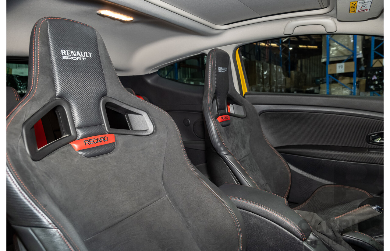 2/2016 Renault Megane RS 275 CUP Premium X95 MY15 3d Hatchback Liquid Yellow Metallic 2.0L Turbo