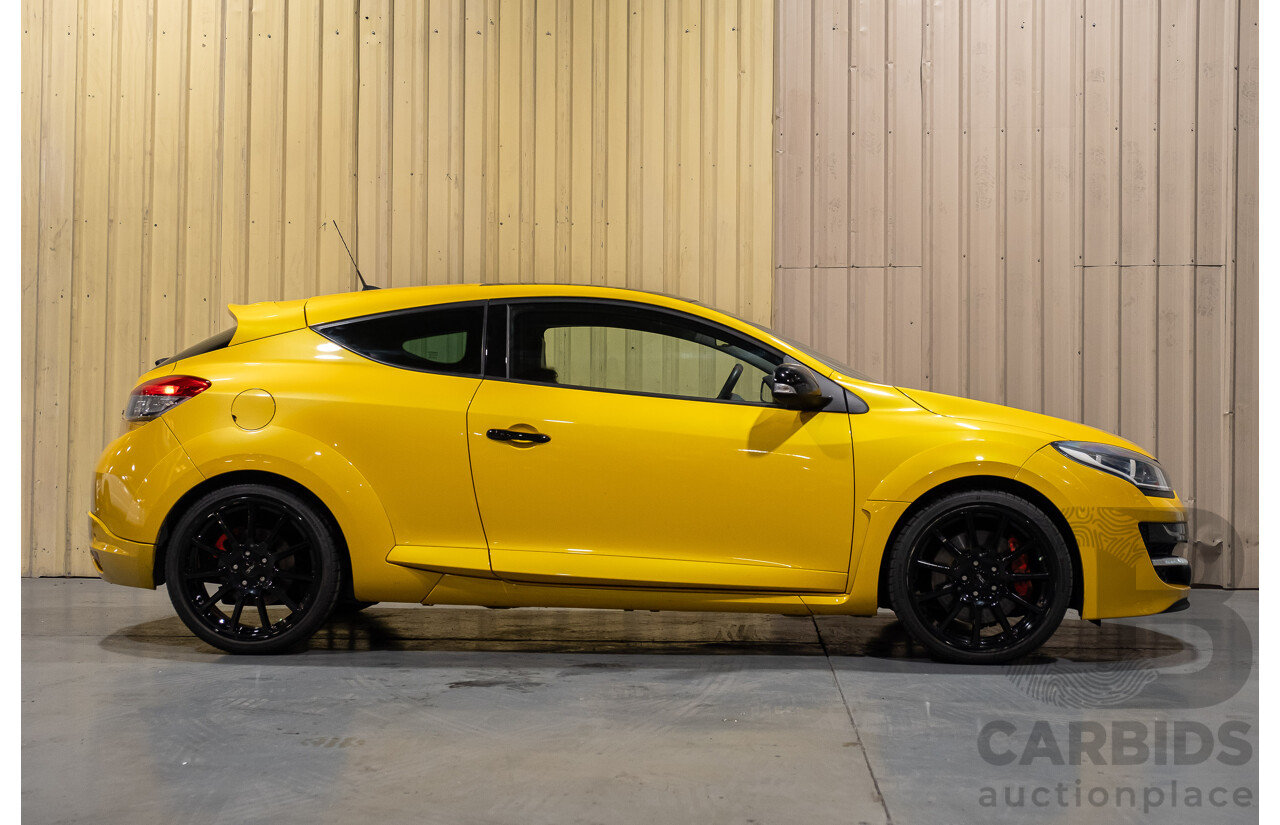 2/2016 Renault Megane RS 275 CUP Premium X95 MY15 3d Hatchback Liquid Yellow Metallic 2.0L Turbo