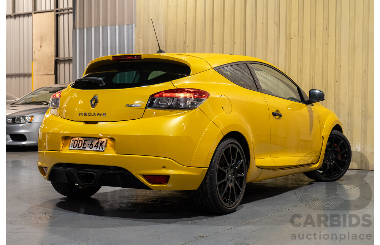 2/2016 Renault Megane RS 275 CUP Premium X95 MY15 3d Hatchback Liquid Yellow Metallic 2.0L Turbo