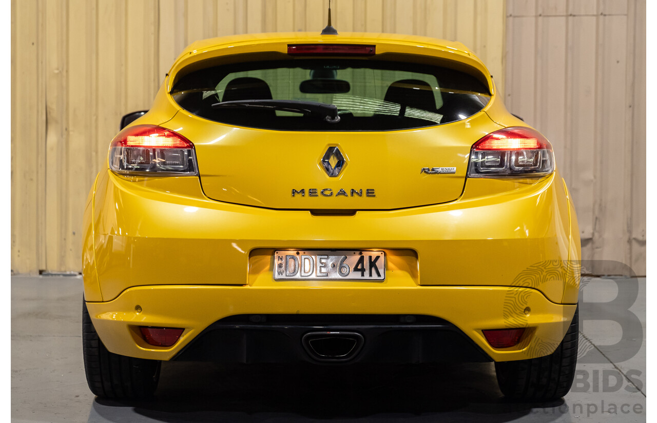 2/2016 Renault Megane RS 275 CUP Premium X95 MY15 3d Hatchback Liquid Yellow Metallic 2.0L Turbo