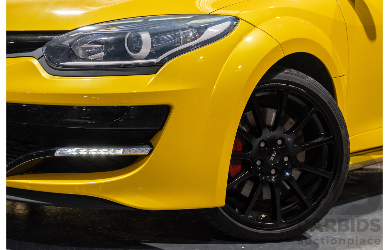 2/2016 Renault Megane RS 275 CUP Premium X95 MY15 3d Hatchback Liquid Yellow Metallic 2.0L Turbo