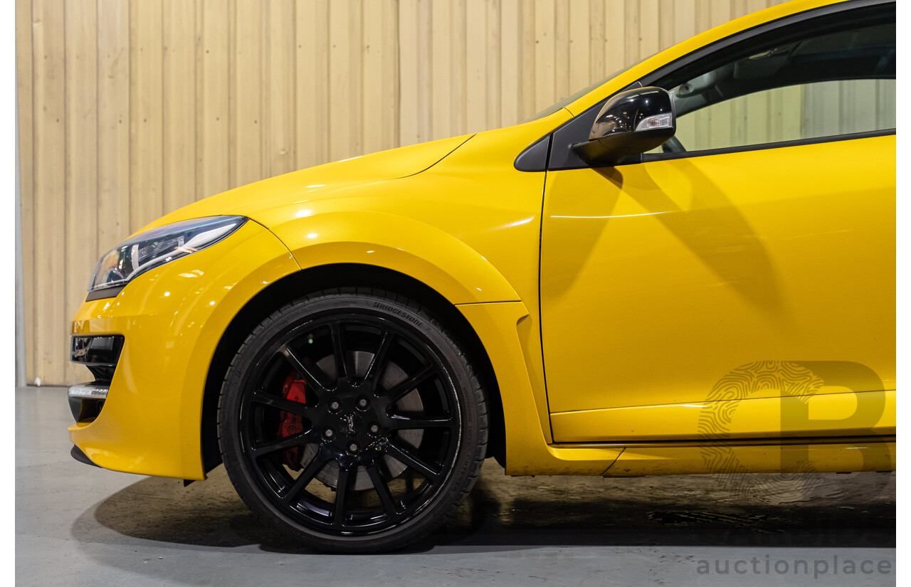 2/2016 Renault Megane RS 275 CUP Premium X95 MY15 3d Hatchback Liquid Yellow Metallic 2.0L Turbo