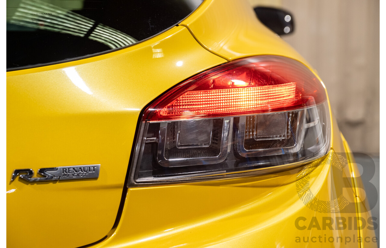 2/2016 Renault Megane RS 275 CUP Premium X95 MY15 3d Hatchback Liquid Yellow Metallic 2.0L Turbo