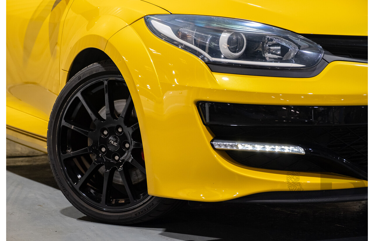 2/2016 Renault Megane RS 275 CUP Premium X95 MY15 3d Hatchback Liquid Yellow Metallic 2.0L Turbo