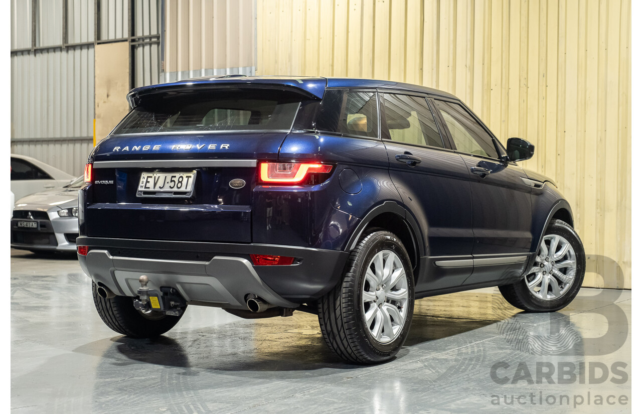 2/2017 Range Rover Evoque TD4 180 SE LV MY16 5d Wagon Blue 2.0L Turbo Diesel