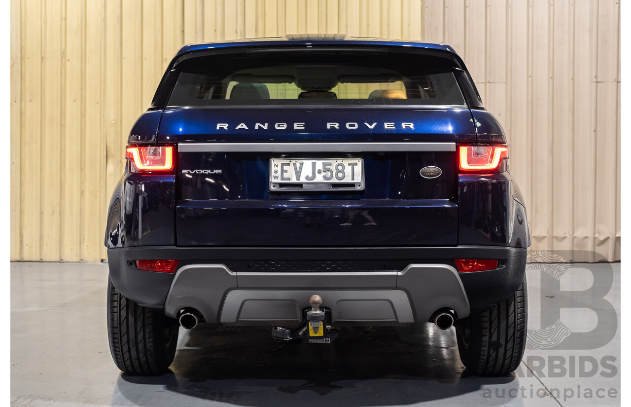 2/2017 Range Rover Evoque TD4 180 SE LV MY16 5d Wagon Blue 2.0L Turbo Diesel