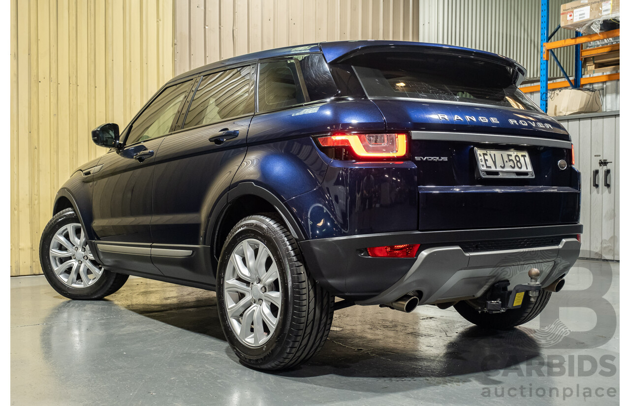 2/2017 Range Rover Evoque TD4 180 SE LV MY16 5d Wagon Blue 2.0L Turbo Diesel