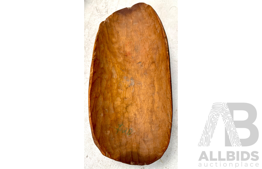 Australian Aboriginal Carved Wooden Coolamon Bowl