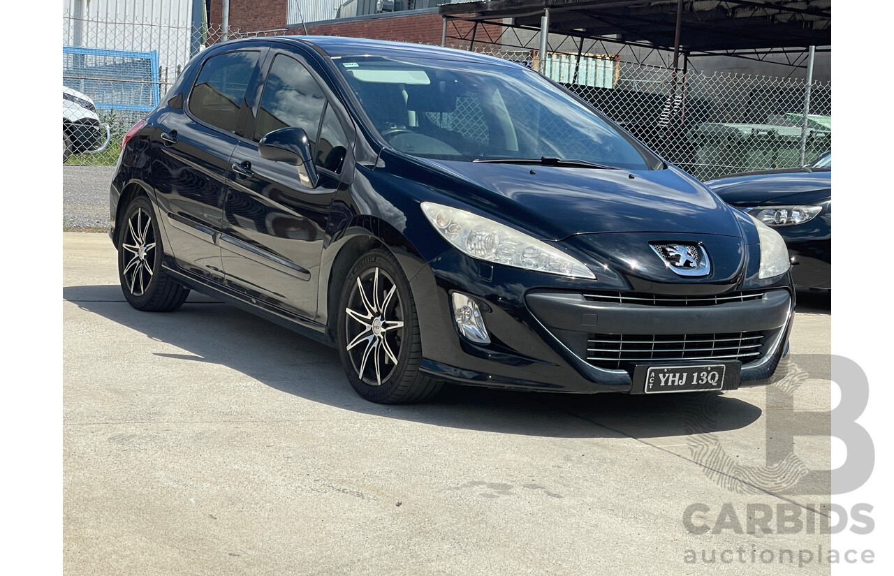 1/2011 Peugeot 308 Sportium  5d Hatchback Black 1.6L