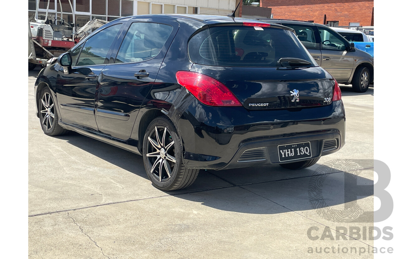 1/2011 Peugeot 308 Sportium  5d Hatchback Black 1.6L
