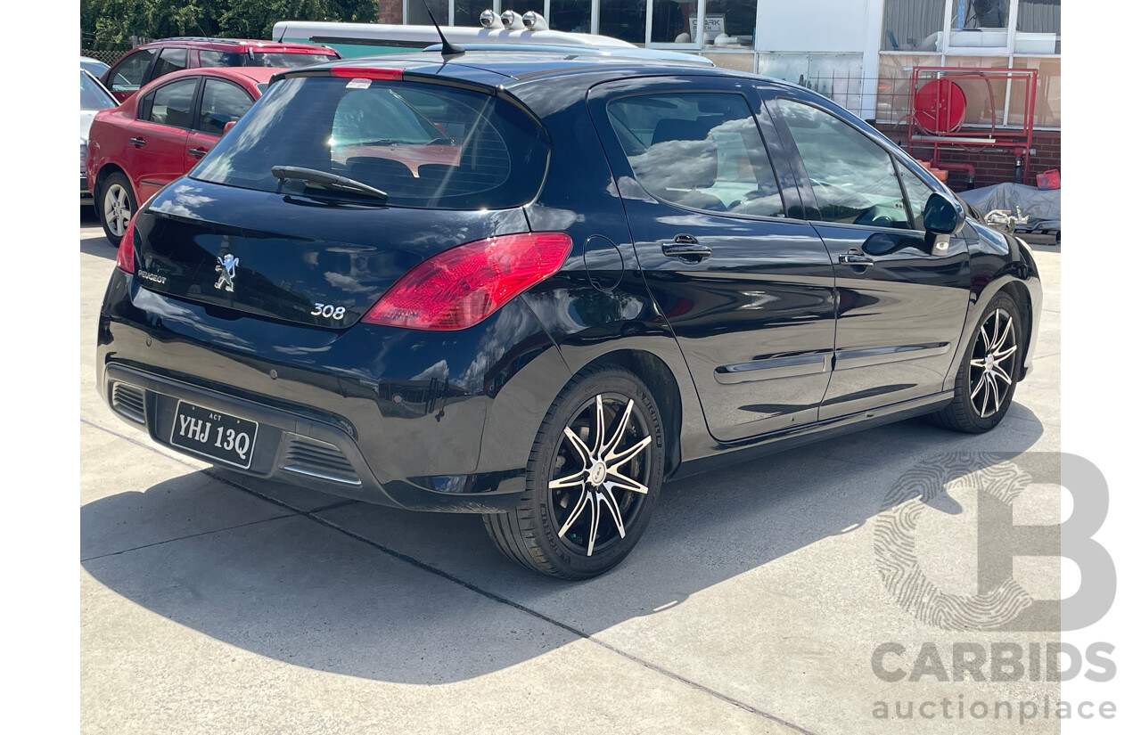 1/2011 Peugeot 308 Sportium  5d Hatchback Black 1.6L