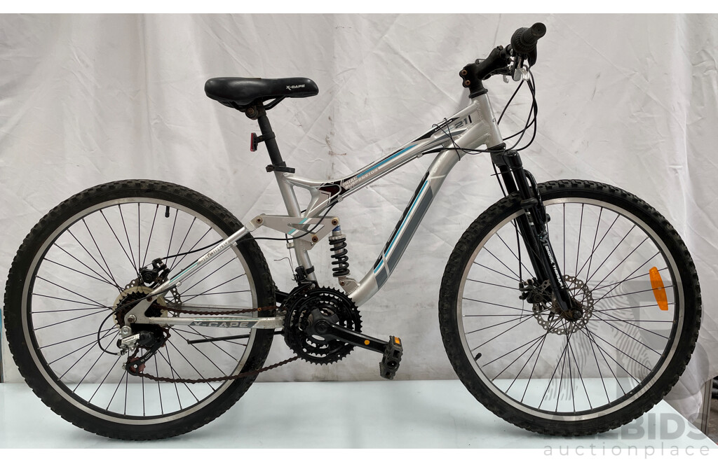 Crane X-Cape 21 Speed Dual Suspension Mountain Bike - Grey/Black