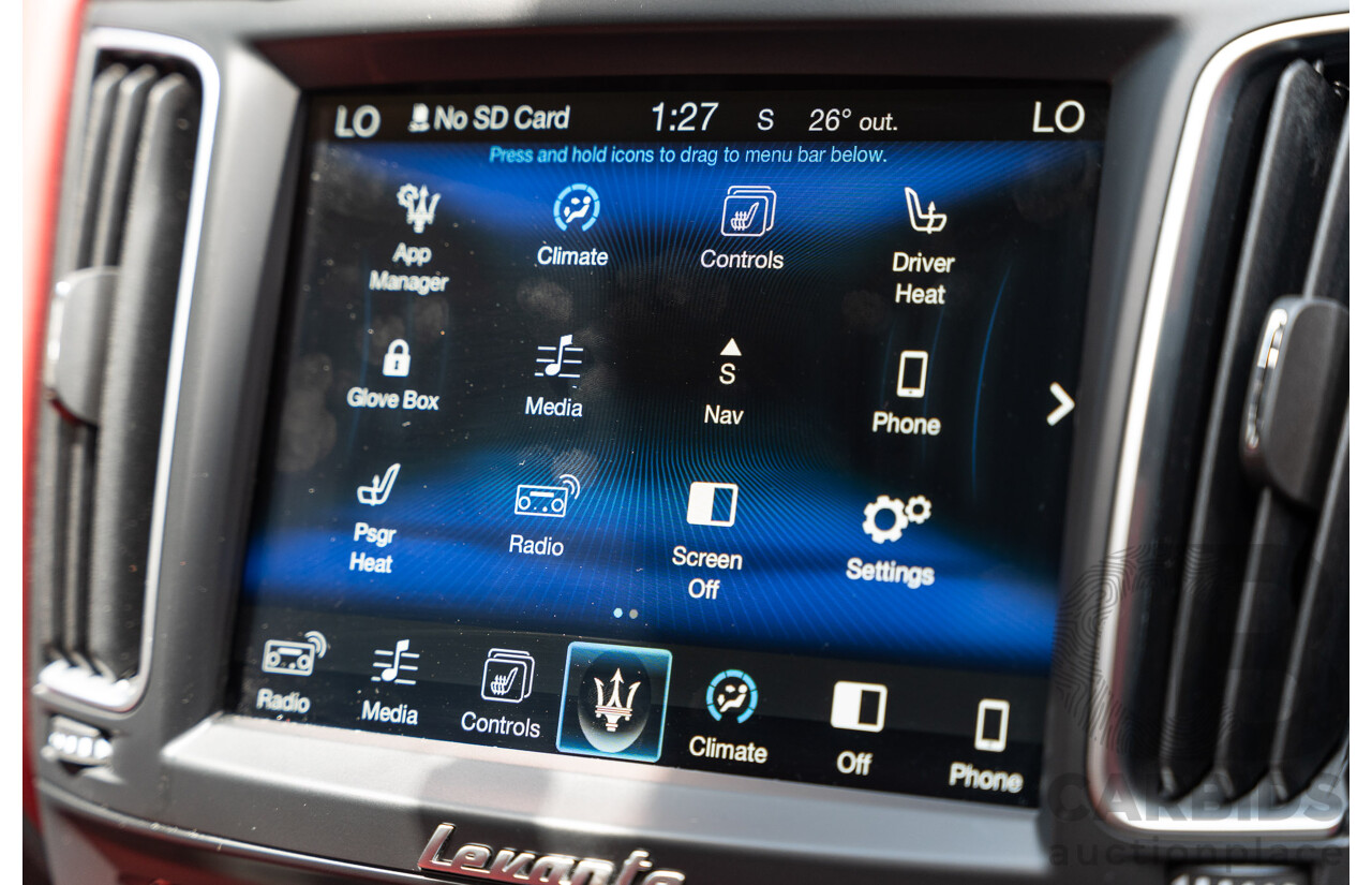 4/2017 Maserati Levante Luxury MY17 (4x4) M161 4d Wagon Pearl White 3.0L Turbo Diesel