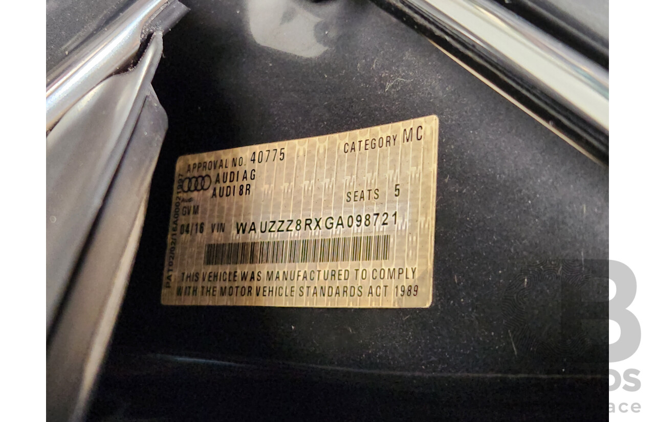 3/2016 Audi Q5 2.0 TFSI Quattro 8R MY16 4d Wagon Grey 2.0L Turbo