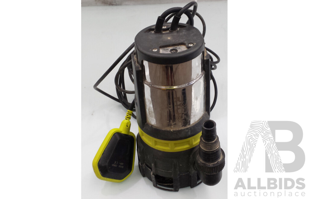 Ryobi 750 Watt Clean Dirty Submersible Electric Pump