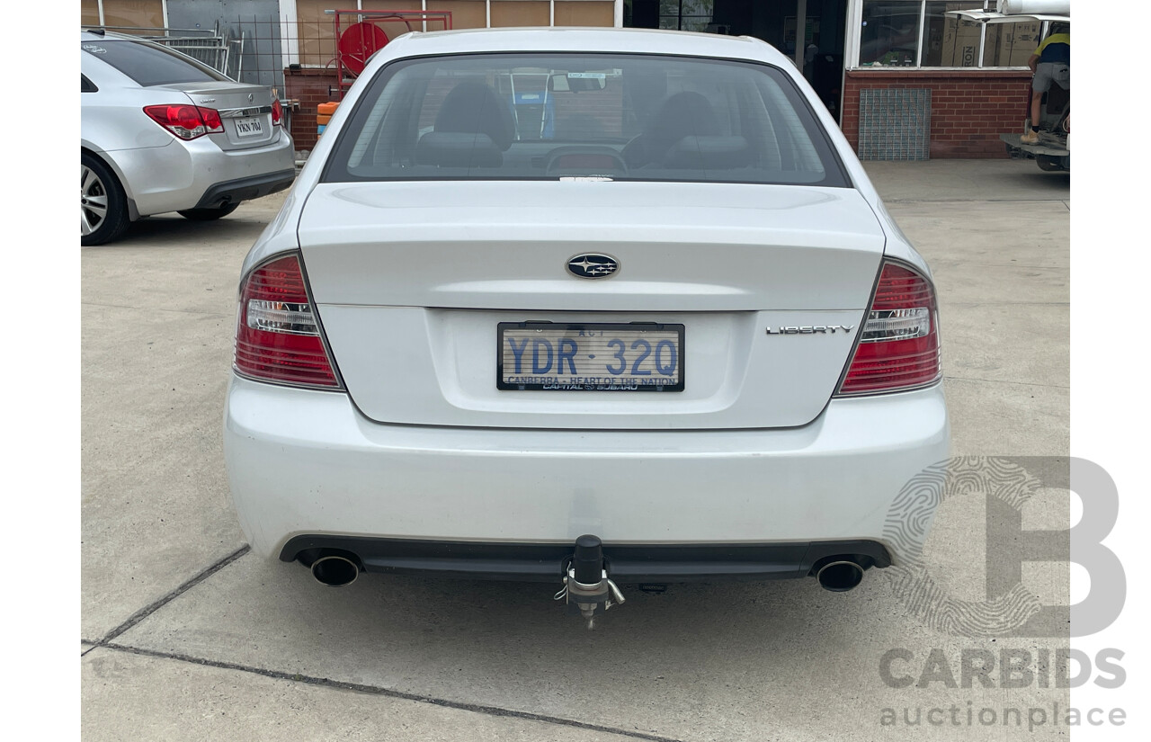 12/2005 Subaru Liberty 2.5i Premium MY06 4d Sedan White 2.5L