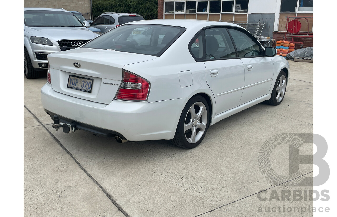 12/2005 Subaru Liberty 2.5i Premium MY06 4d Sedan White 2.5L