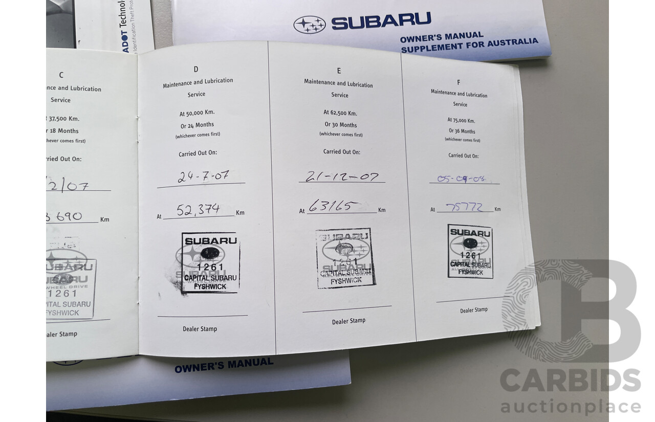 12/2005 Subaru Liberty 2.5i Premium MY06 4d Sedan White 2.5L