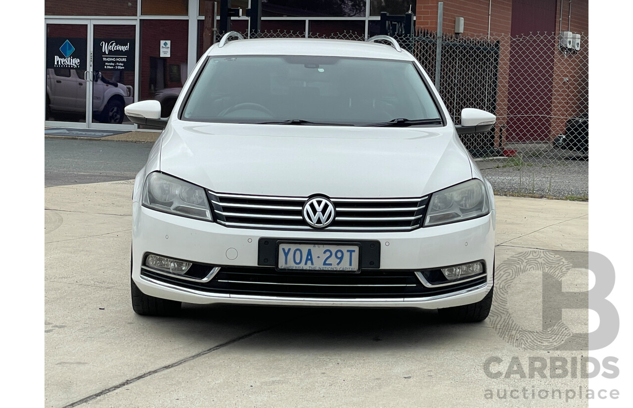 11/2012 Volkswagen Passat 125 TDI Highline 3C MY13 4d Wagon White 2.0L