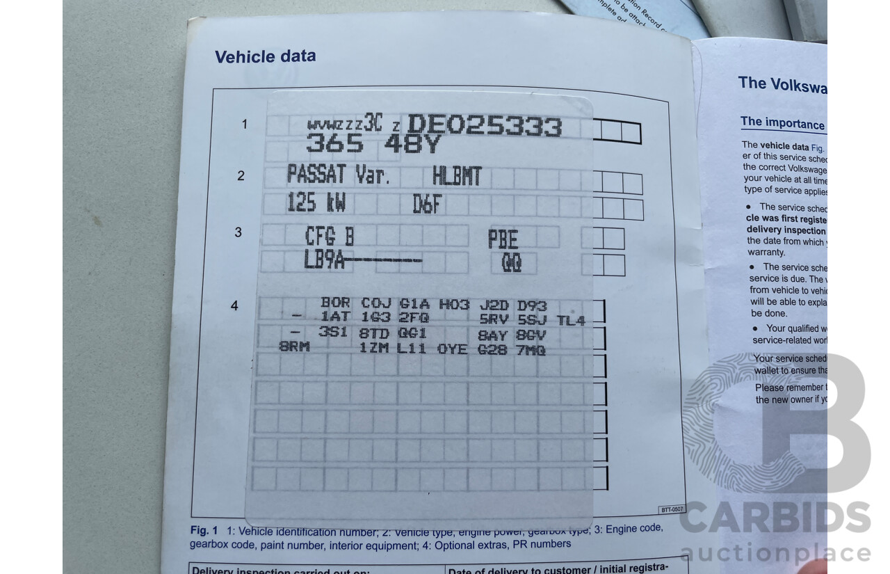 11/2012 Volkswagen Passat 125 TDI Highline 3C MY13 4d Wagon White 2.0L