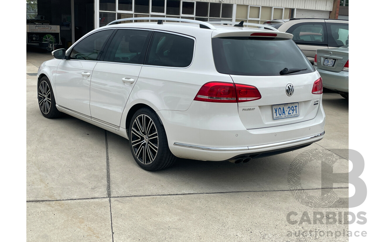 11/2012 Volkswagen Passat 125 TDI Highline 3C MY13 4d Wagon White 2.0L