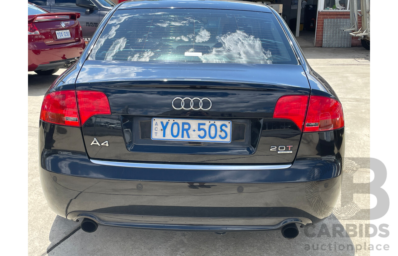5/2006 Audi A4 2.0 TFSI Quattro B7 MY06 UPGRADE 4d Sedan Black 2.0L