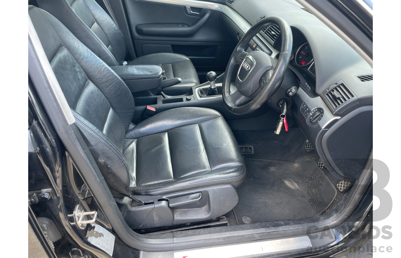 5/2006 Audi A4 2.0 TFSI Quattro B7 MY06 UPGRADE 4d Sedan Black 2.0L