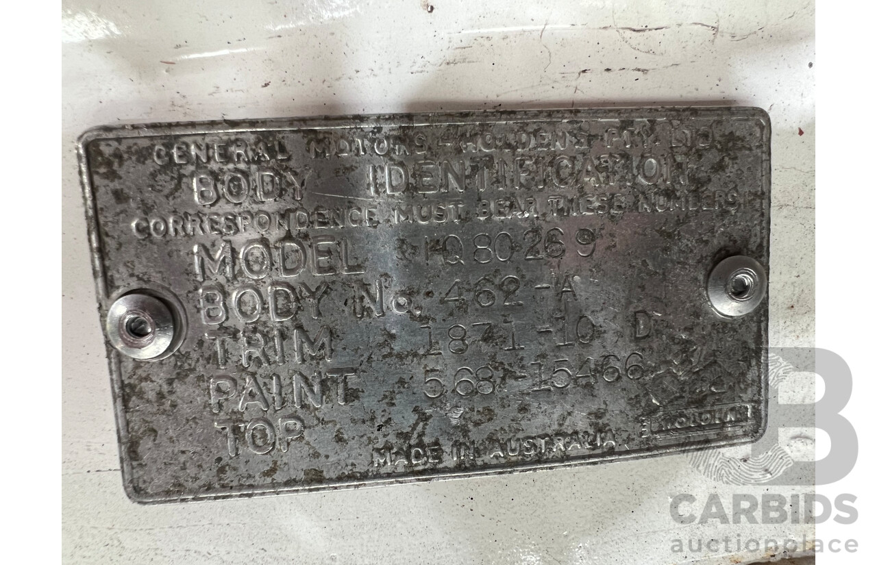 12/1972 Holden SS  HQ 4d Sedan Lettuce Alone 253ci V8 - Project Car
