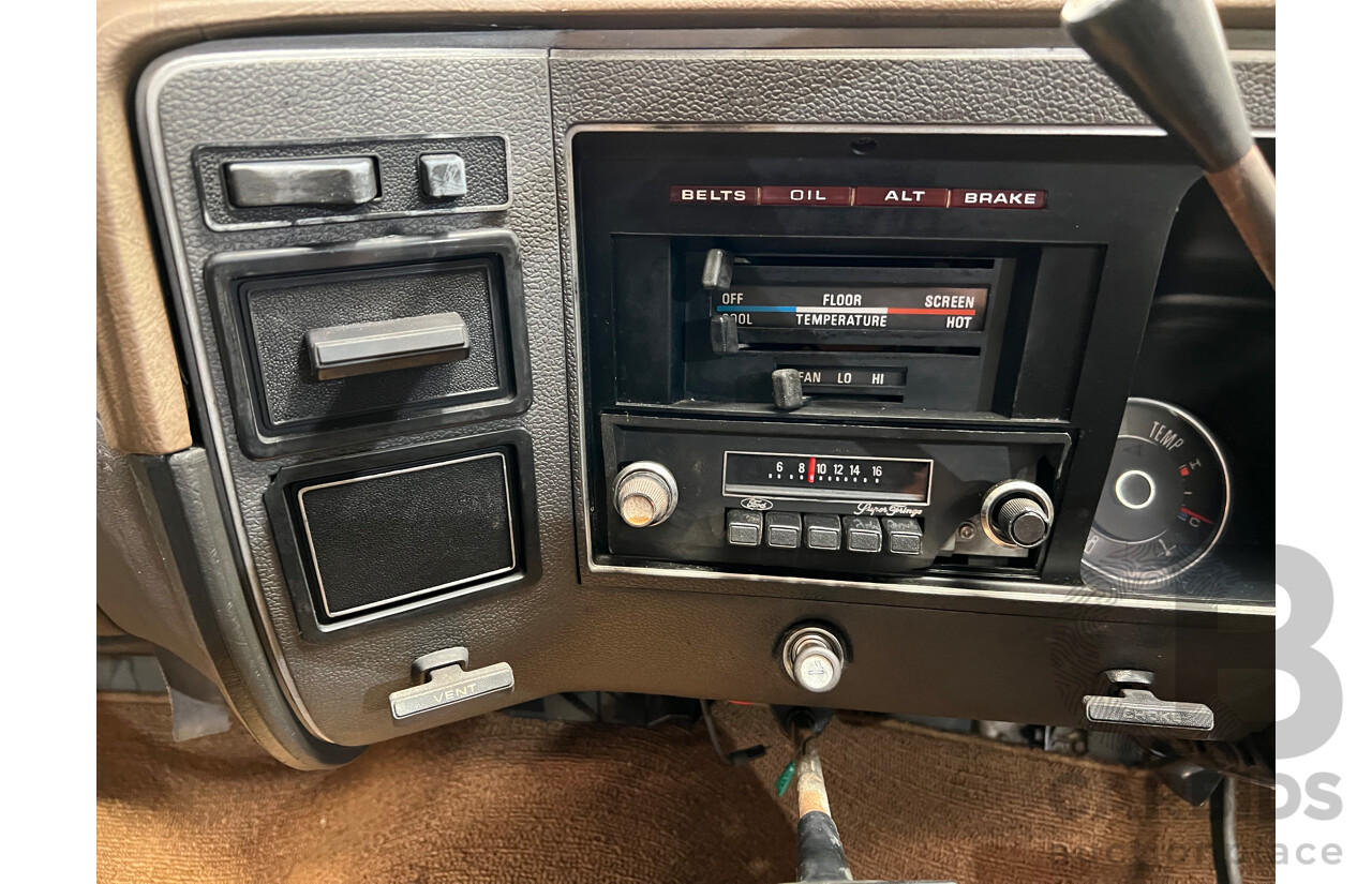 12/1974 Ford Fairmont  XB 4d Sedan Gold / White 250ci 6 Cylinder