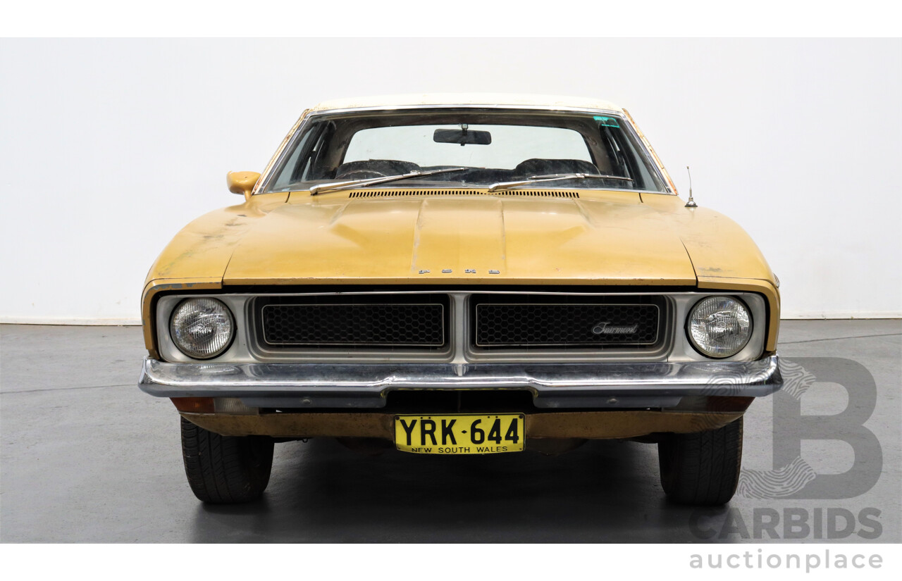 12/1974 Ford Fairmont  XB 4d Sedan Gold / White 250ci 6 Cylinder
