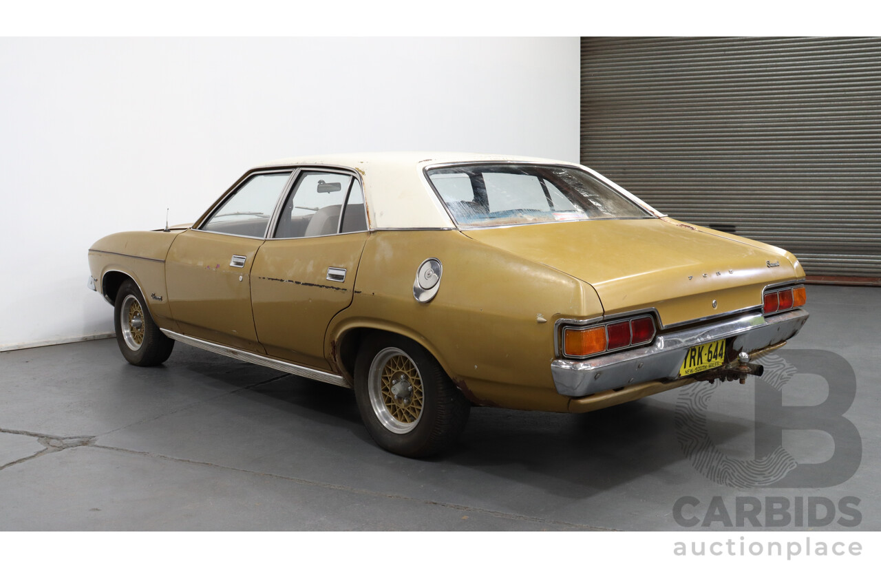 12/1974 Ford Fairmont  XB 4d Sedan Gold / White 250ci 6 Cylinder