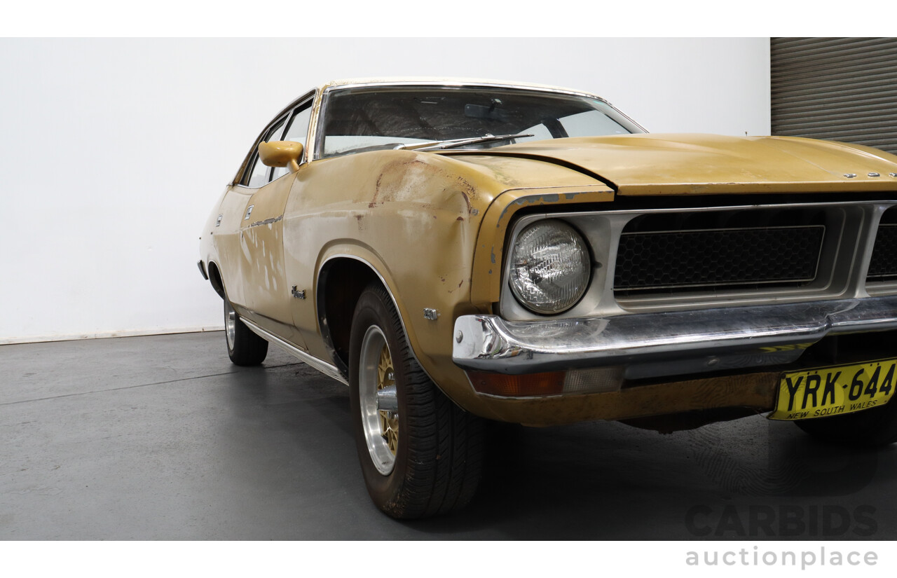 12/1974 Ford Fairmont  XB 4d Sedan Gold / White 250ci 6 Cylinder