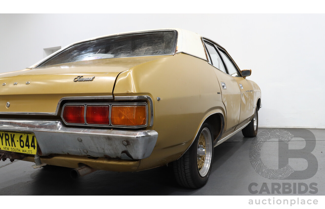 12/1974 Ford Fairmont  XB 4d Sedan Gold / White 250ci 6 Cylinder