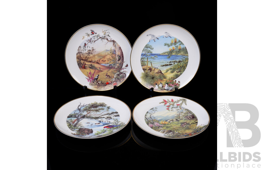 Collection Four Signature Edition the Four Seasons of Australia Collectors Plates by Bond International
