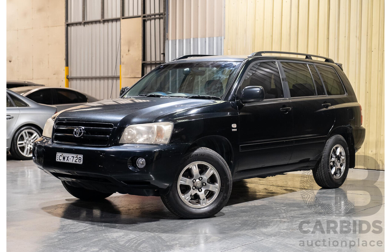 5/2007 Toyota Kluger CVX (4x4) MCU28R UPGRADE 4d Wagon Black 3.3L- 7 Seater