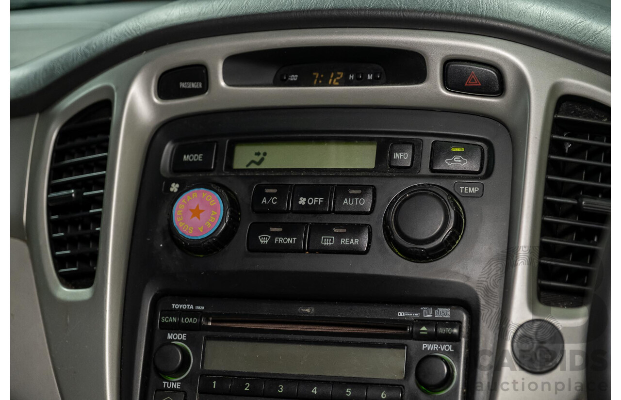 5/2007 Toyota Kluger CVX (4x4) MCU28R UPGRADE 4d Wagon Black 3.3L- 7 Seater