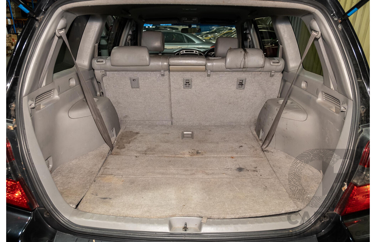 5/2007 Toyota Kluger CVX (4x4) MCU28R UPGRADE 4d Wagon Black 3.3L- 7 Seater