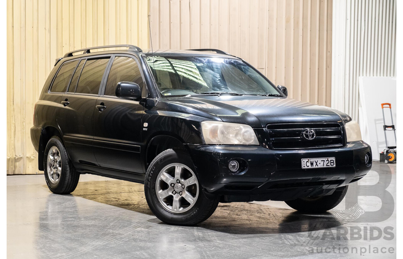 5/2007 Toyota Kluger CVX (4x4) MCU28R UPGRADE 4d Wagon Black 3.3L- 7 Seater